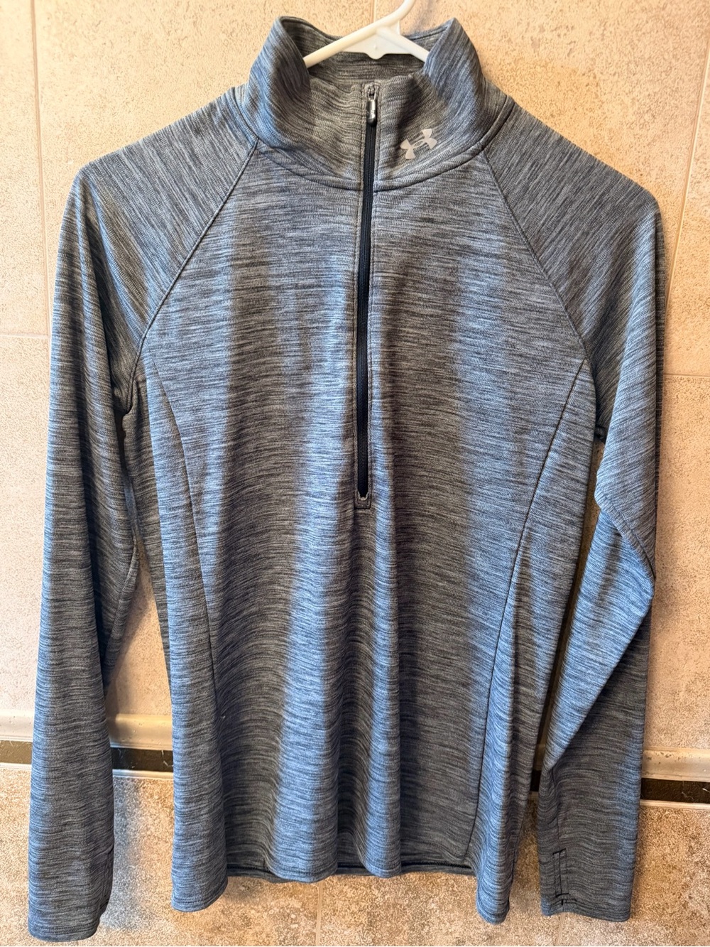 Under Armour Women’s Grey Quarter-Zip Heat Gear Performance Pullover